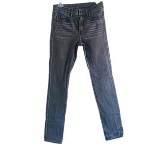 Helmut Lang Charcoal Gray/Black Ankle Skinny Jeans Size 26